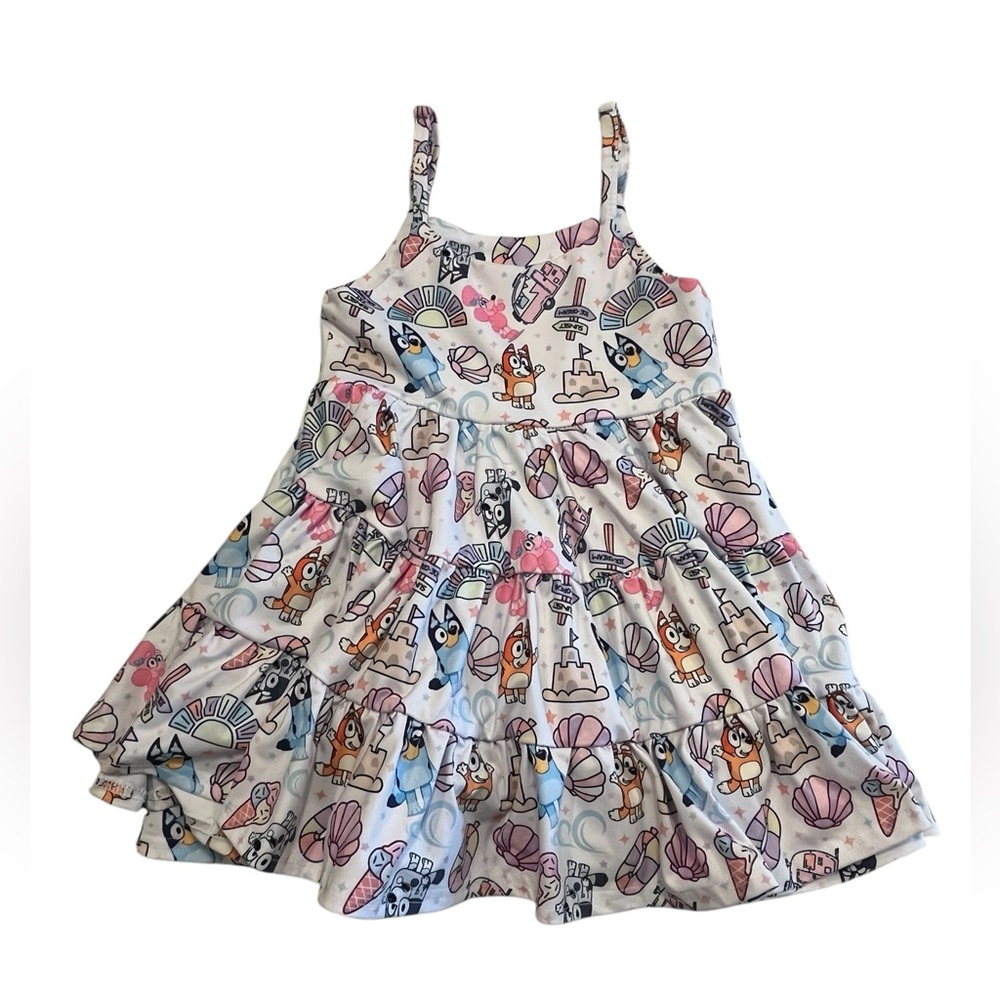 EUC Foxtail Lilies Bluey Dress Size 2T